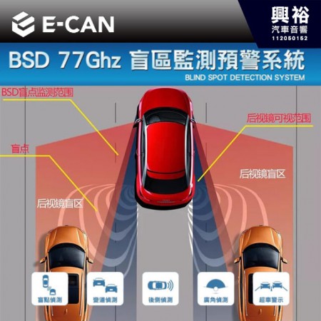 【盲點偵測】BSD 77Ghz 盲區監測預警系統 汽車盲點偵測 輔助警示系統 超車警示提醒 盲區偵測