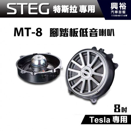 【STEG】Tesla特斯拉專用 8吋腳踏板低音喇叭MT-8(左右一支) ＊公司貨