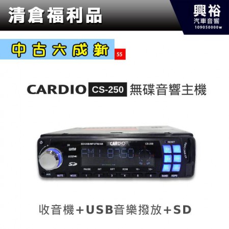 (55)【中古六成新】CARDIO CS-250 無碟音響主機＊收音機+USB音樂+SD
