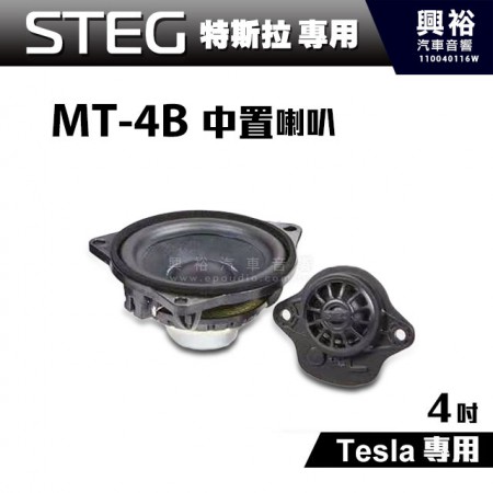 【STEG】Tesla特斯拉專用 4吋中置喇叭MT-4B＊公司貨